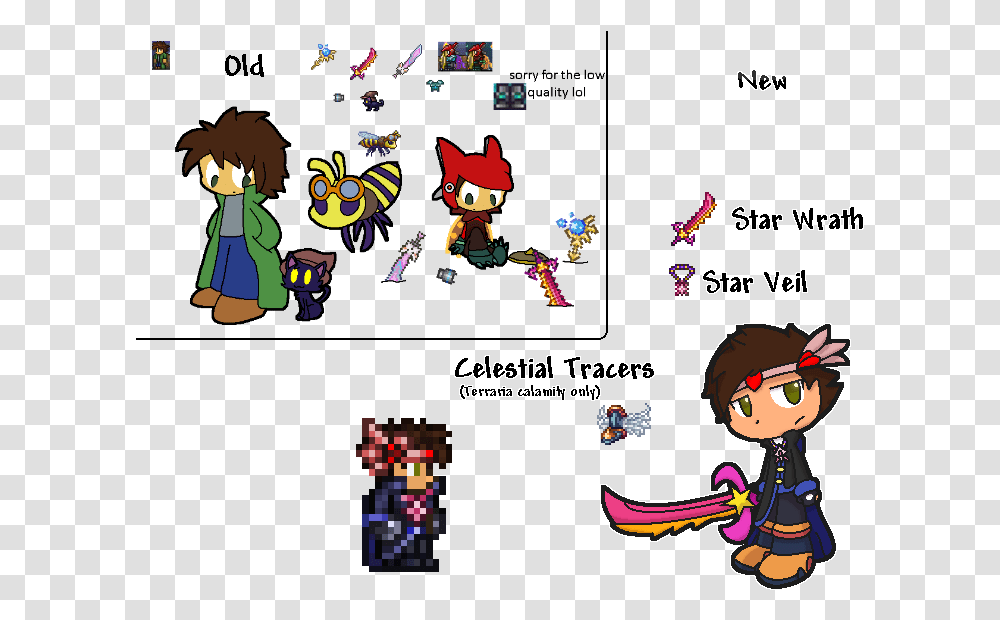 Terraria My New Terrarian Design - Weasyl Fictional Character, Graphics, Art, Super Mario Transparent Png