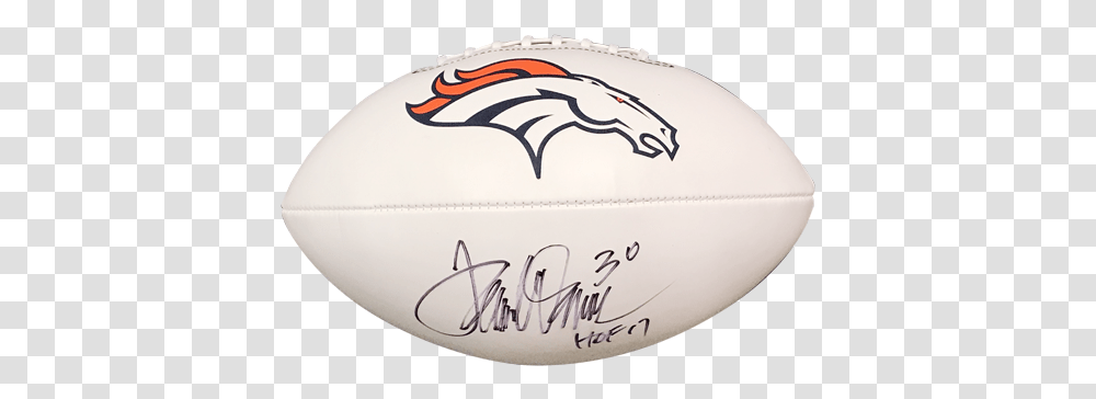 Terrell Davis Autographed Denver Broncos Logo Football W Hof 17 Jsa Denver Broncos, Sport, Sports, Rugby Ball, Baseball Cap Transparent Png