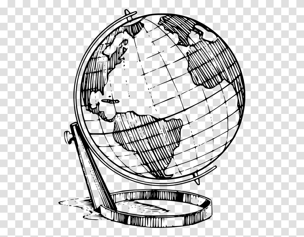 Terrestrial Globe Earth Globe World Map, Gray, World Of Warcraft Transparent Png