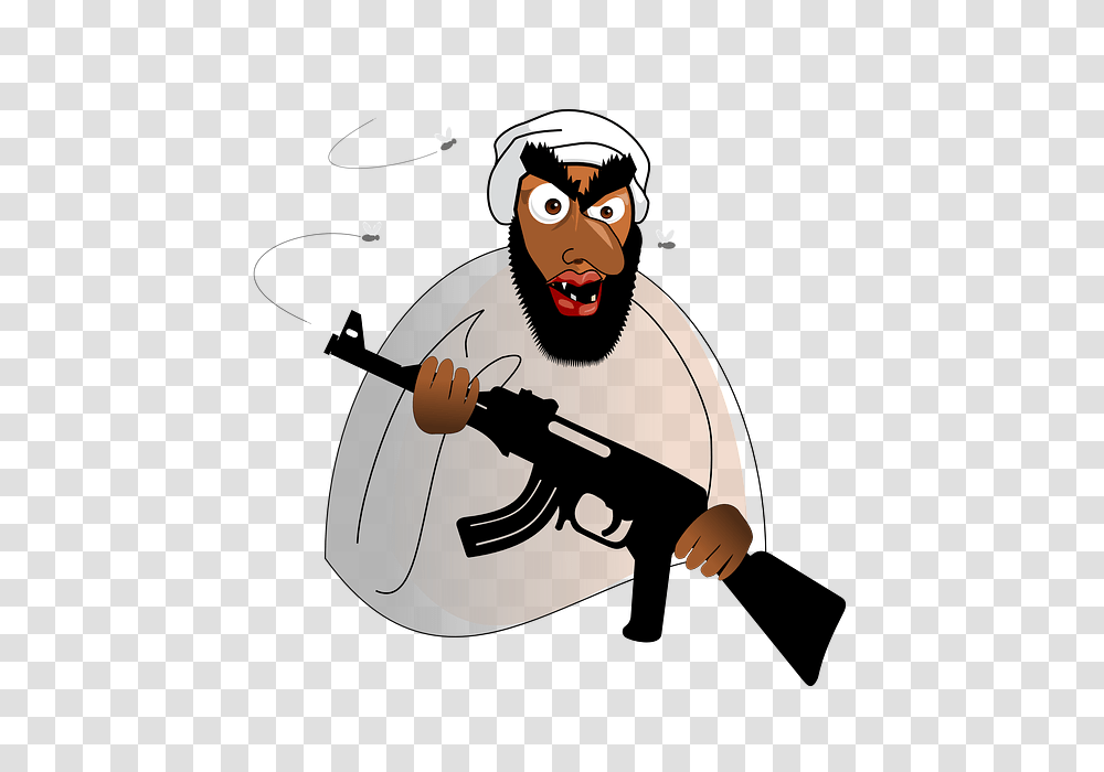 Terrorist, Person, Weapon, Weaponry, Gun Transparent Png