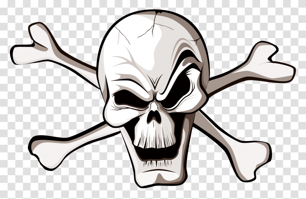 Teschio Pirata Download Jolly Roger, Pirate, Alien, Skeleton, Drawing Transparent Png