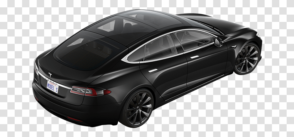 Tesla In Black From The Back Tesla All Glass Roof, Car, Vehicle, Transportation, Automobile Transparent Png
