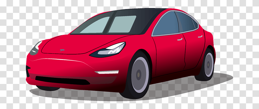 Tesla Model 3 Clipart Free Download Sports Car, Tire, Wheel, Machine, Vehicle Transparent Png
