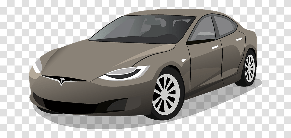 Tesla Model S Clipart Sports Sedan, Car, Vehicle, Transportation, Tire Transparent Png