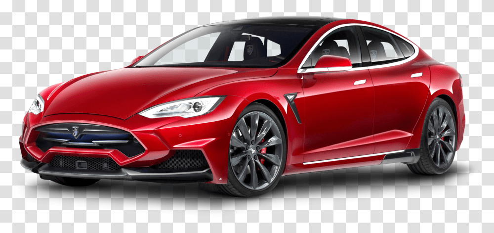 Tesla Model S Red Car Image, Vehicle, Transportation, Sedan, Tire Transparent Png