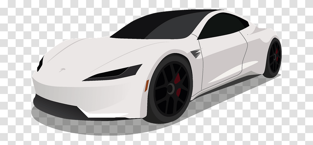Tesla Roadster Clipart Ferrari, Tire, Wheel, Machine, Car Wheel Transparent Png