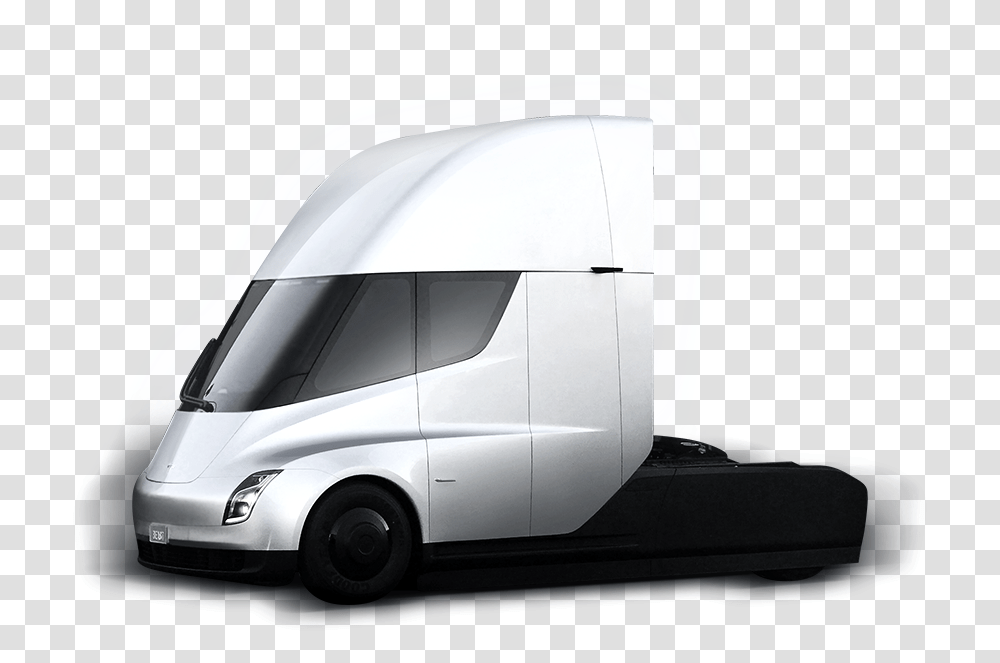 Tesla Semi Motors Car Truck Tesla Semi Truck, Vehicle, Transportation, Automobile, Van Transparent Png