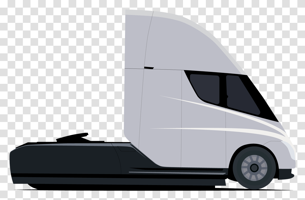 Tesla Semi Truck Tesla Semi, Van, Vehicle, Transportation, Rv Transparent Png