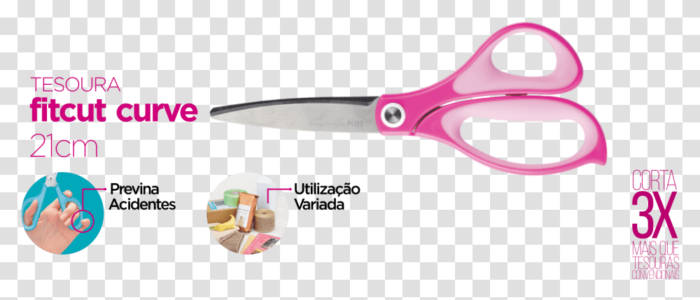 Tesoura Fitcut Curve La Fitness, Scissors, Blade, Weapon, Weaponry Transparent Png