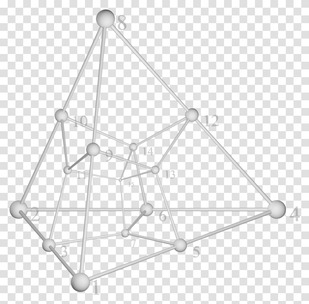 Tesseract Tetrahedron Shadow Tesseract Convex Hull, Triangle, Bow, Lighting, Plot Transparent Png