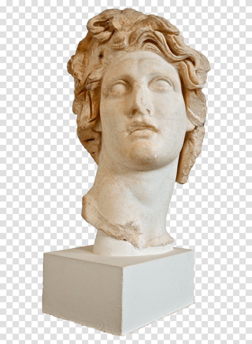 Testa Di Helios Museo Archeologico Di Rodi Vaporwave Statue, Figurine, Sculpture, Head Transparent Png