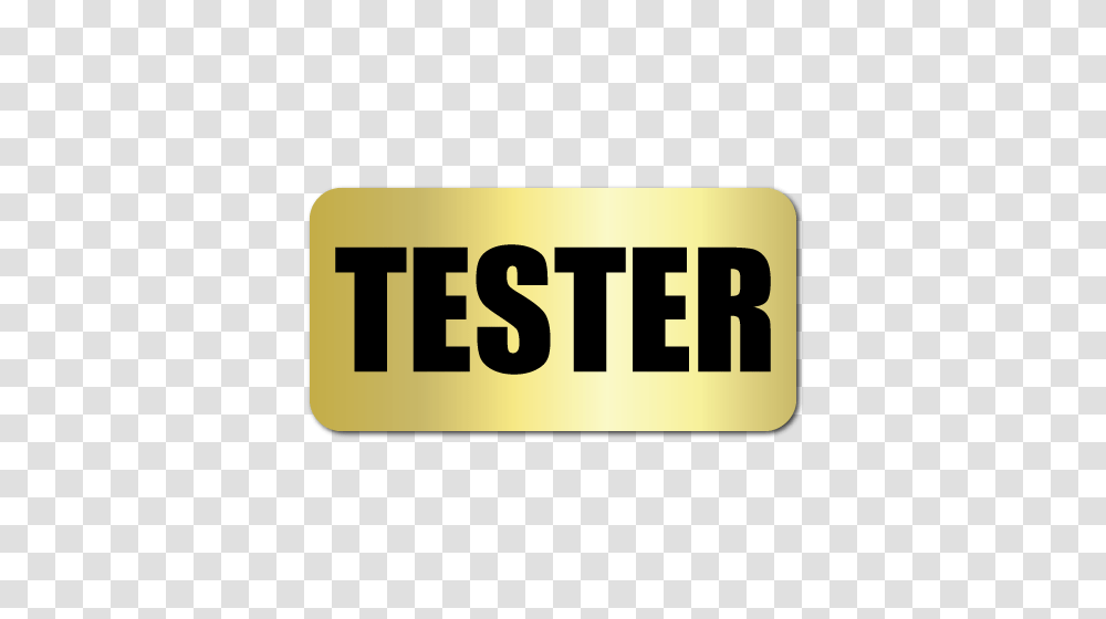 Tester Stickers On Shiny Gold Foil, Label, Number Transparent Png