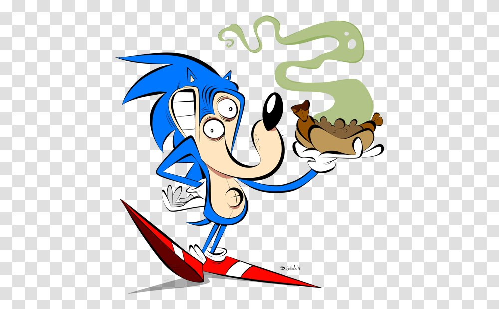 Testing A New Wacom Tablet And Sonic Was My First Victim Cartoon, Poster, Advertisement, Doodle Transparent Png