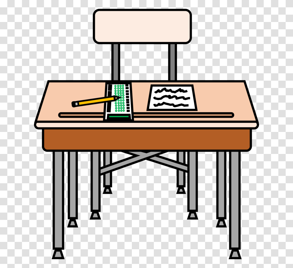 Testing Clipart All Ready For A Test, Furniture, Desk, Table, Electronics Transparent Png