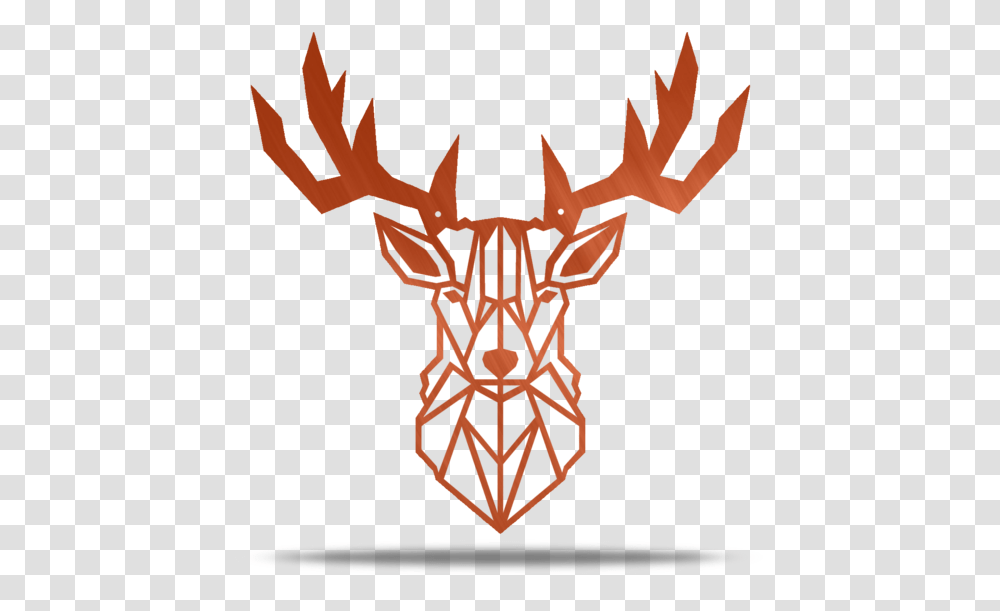 Tete De Cerf Geometrique, Logo, Trademark, Deer Transparent Png