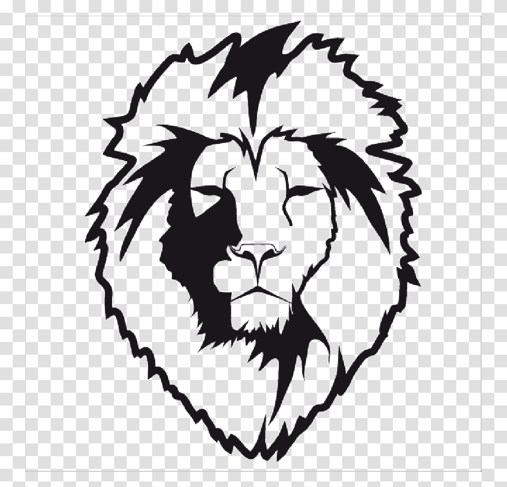 Tete Lion Tte De Lion, Stencil, Emblem Transparent Png