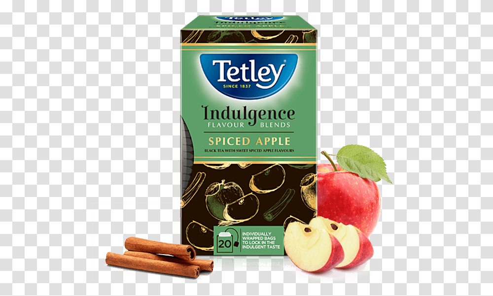 Tetley Spiced Apple Flavoured Black Tea Cookies And Cream Tea, Plant, Food, Fruit, Peach Transparent Png