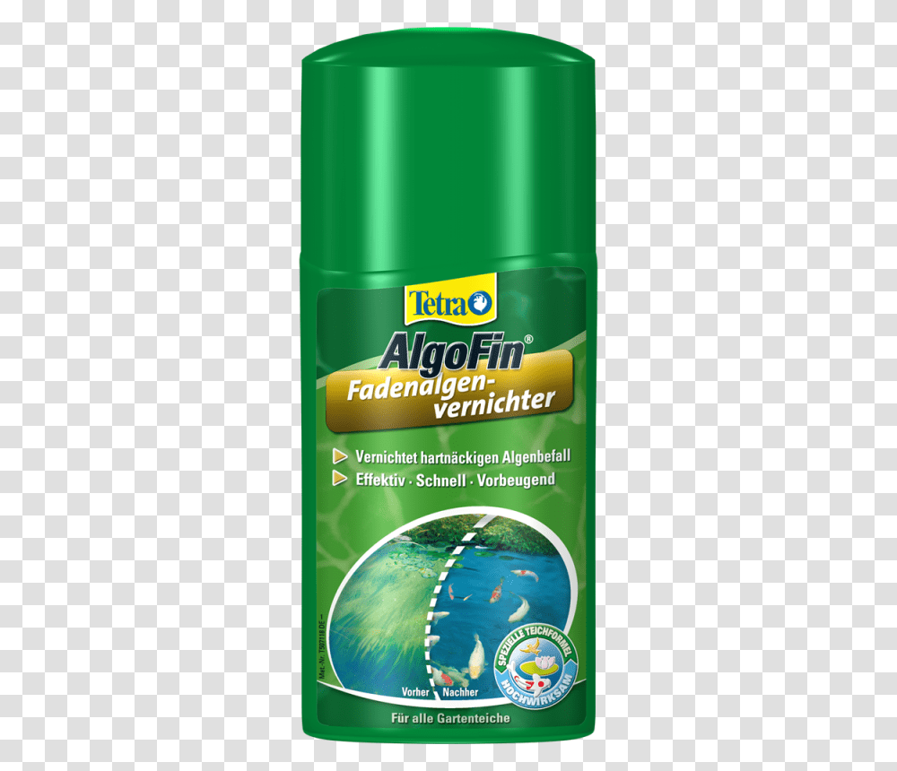 Tetra Pond Algofin L Water Care, Cosmetics, Deodorant, Shaker, Bottle Transparent Png