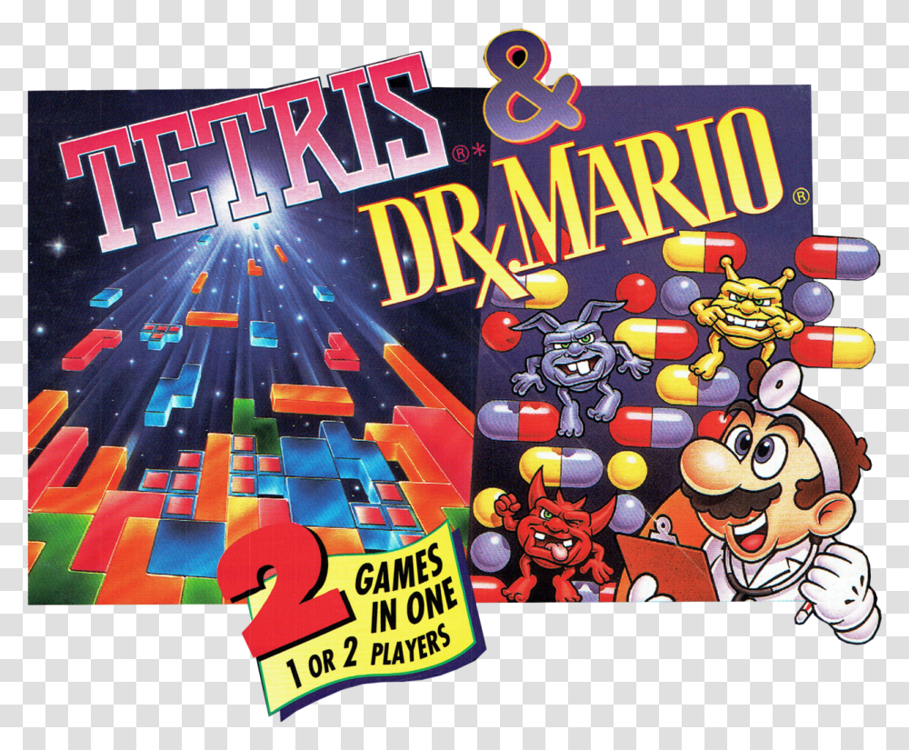 Tetris And Dr Mario Snes Manual, Crowd, Game, Pac Man Transparent Png