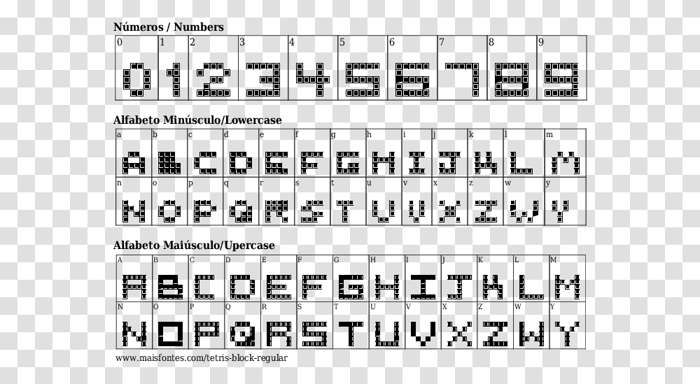 Tetris Blocks, Alphabet, Number Transparent Png