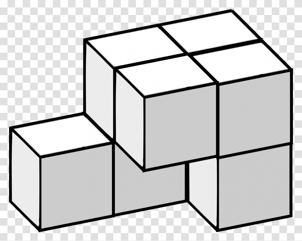 Tetris Cube Computer Graphics Jigsaw Puzzles Three Dimensional, Rubix Cube, Furniture, Crystal, Diagram Transparent Png