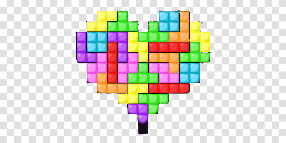 Tetris Heart, Pattern, Rubix Cube, Fractal, Ornament Transparent Png