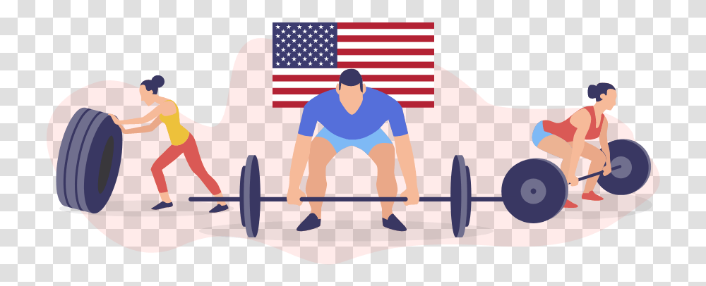 Texans Are The Physically Strongest People In America Barbell, Person, Human, Flag, Symbol Transparent Png
