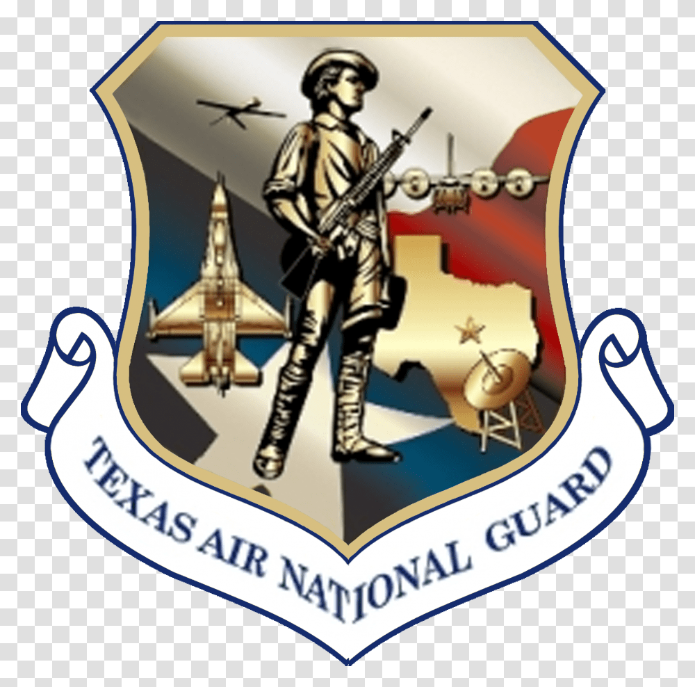 Texas Air National Guard Patch Air National Guard, Person, Logo Transparent Png