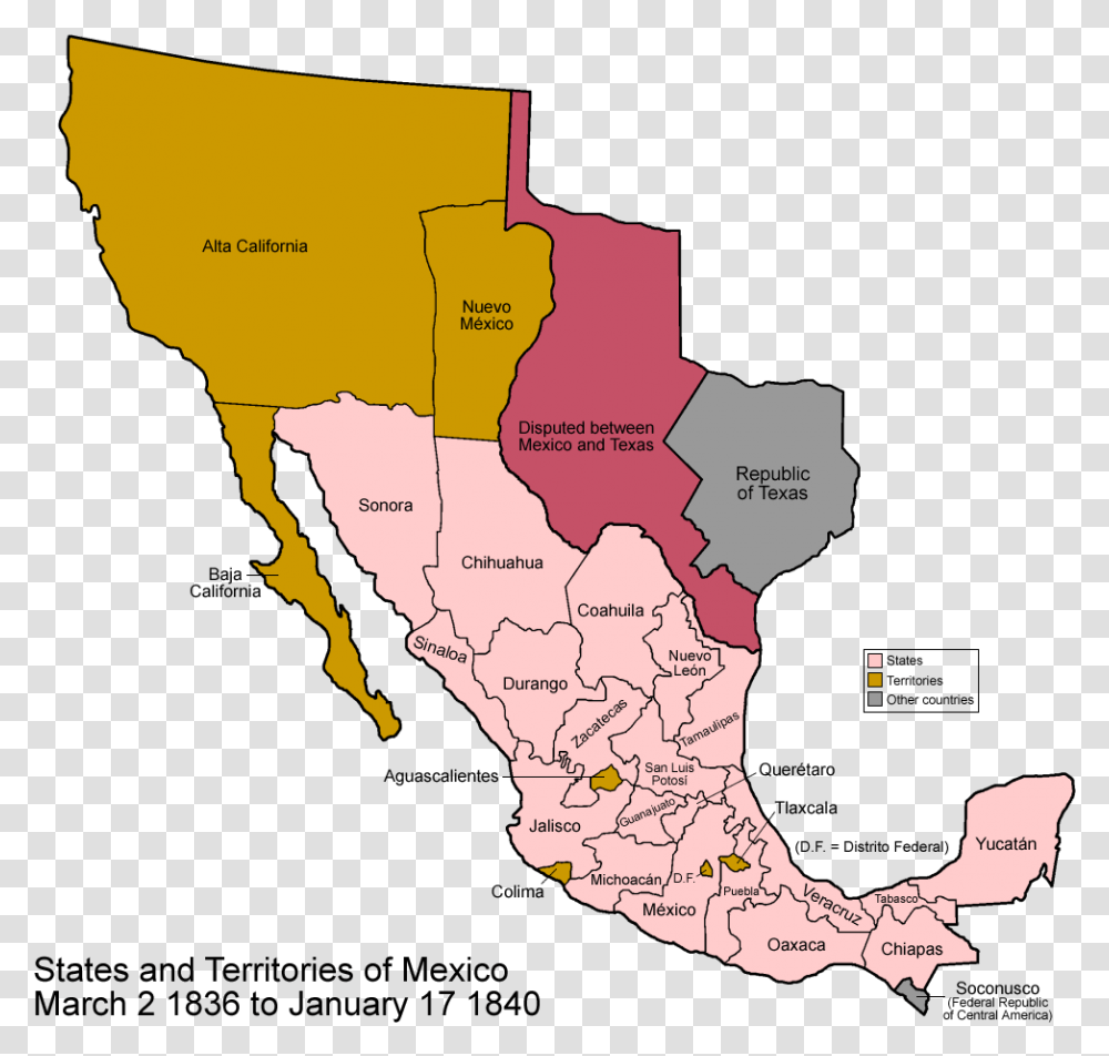 Texas And To Mexico, Map, Diagram, Plot, Atlas Transparent Png