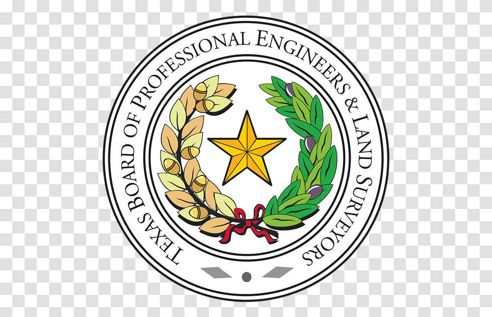 Texas Board Of Professional Engineers And Land Surveyors, Star Symbol, Logo, Trademark Transparent Png