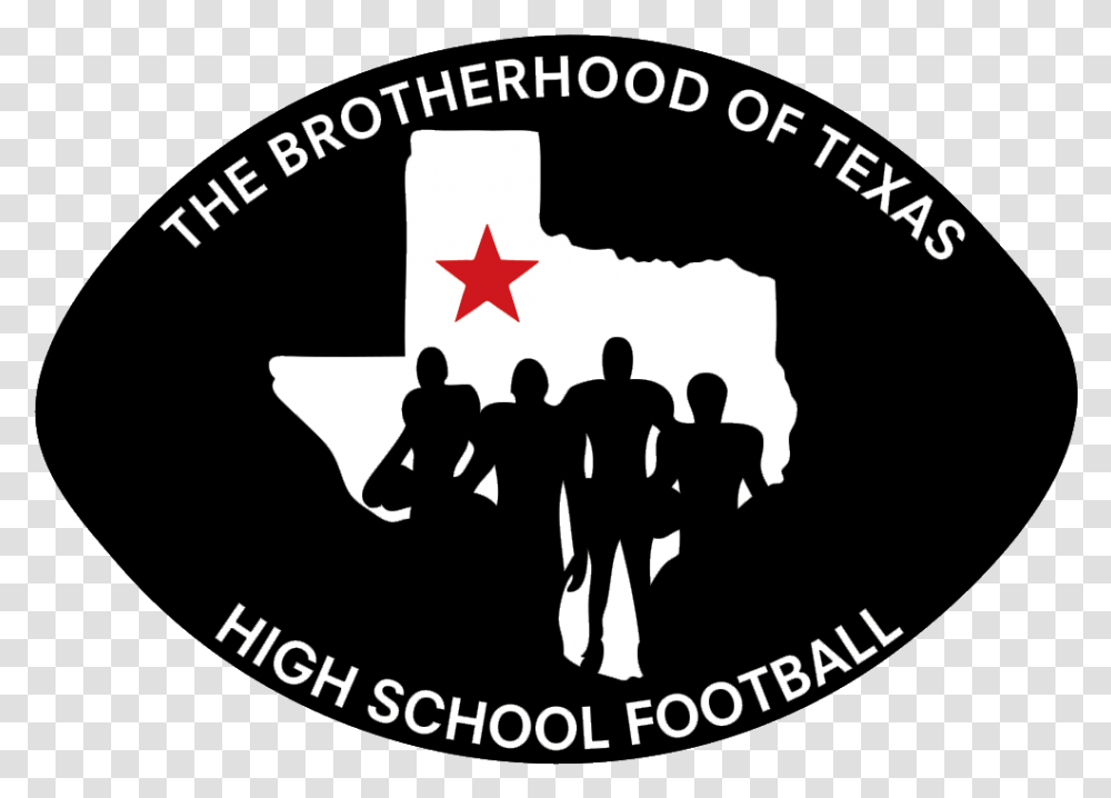 Texas High School Football Brotherhood Alumni Silhouette, Person, Logo Transparent Png