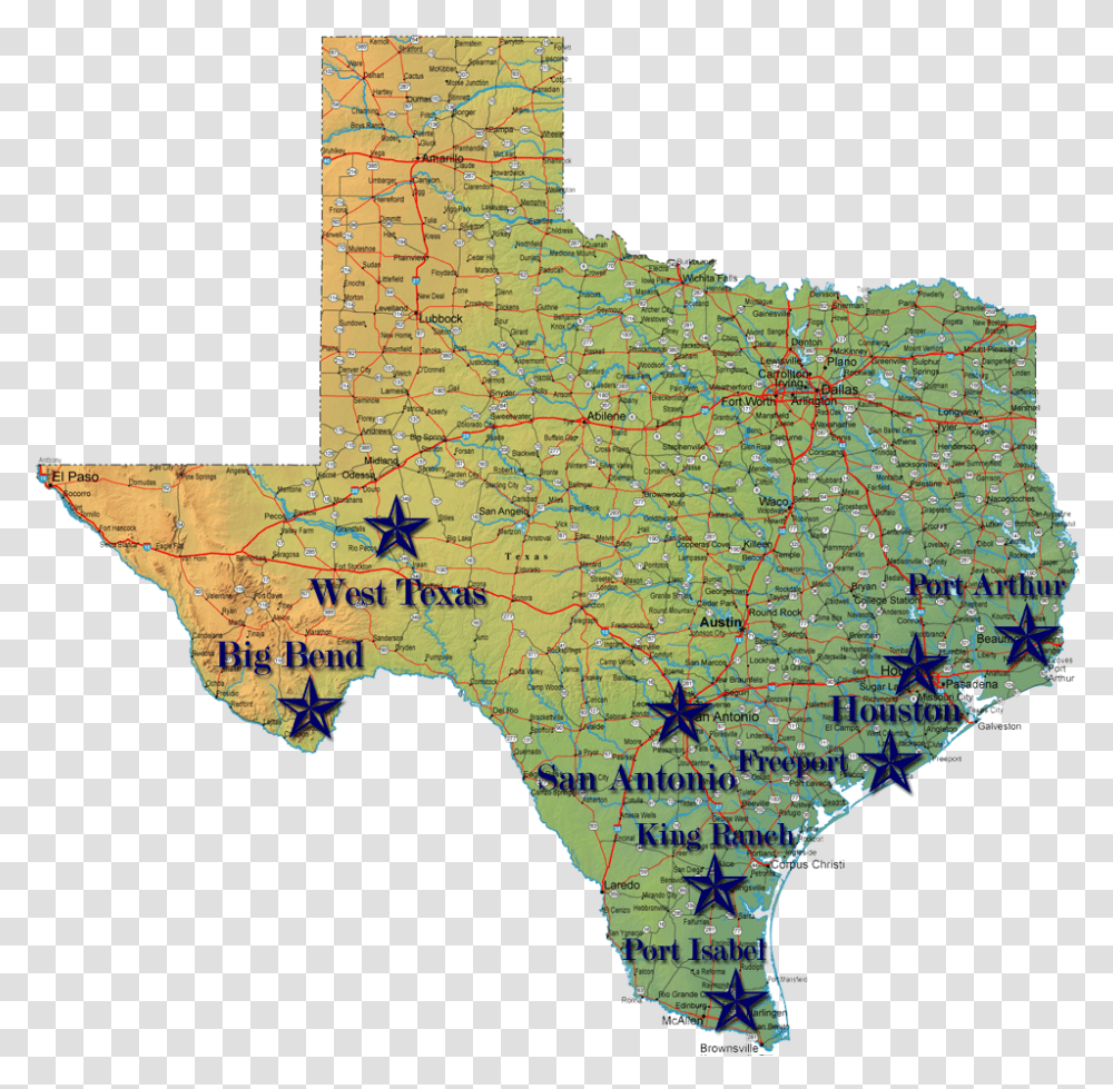 Texas Large Scale Map, Plot, Diagram, Atlas, Land Transparent Png