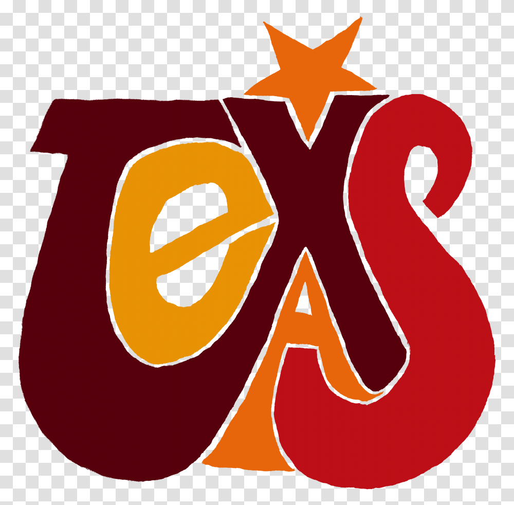 Texas Lone Star Word Art Design Emblem, Number, Star Symbol Transparent Png