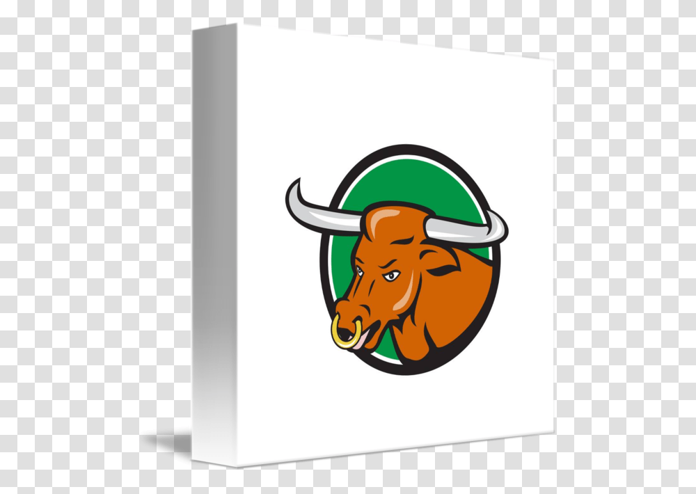 Texas Longhorn Bull Head Circle Cartoon, Mammal, Animal, Logo Transparent Png