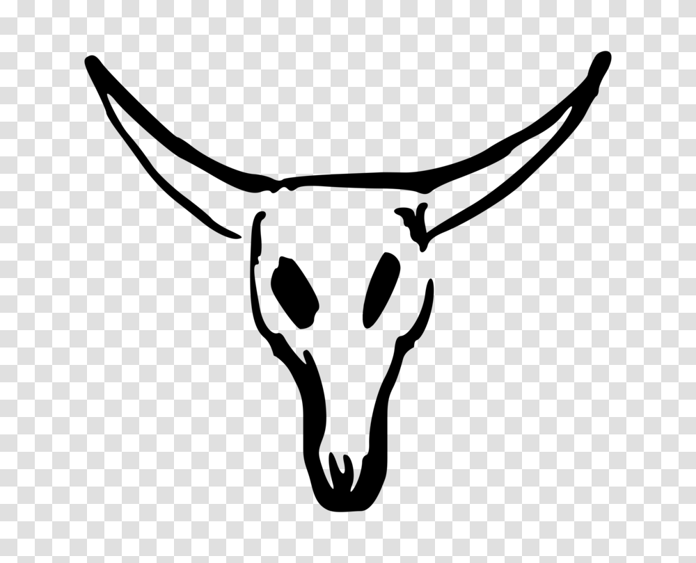 Texas Longhorn Drawing Skull Bull Download, Gray, World Of Warcraft Transparent Png