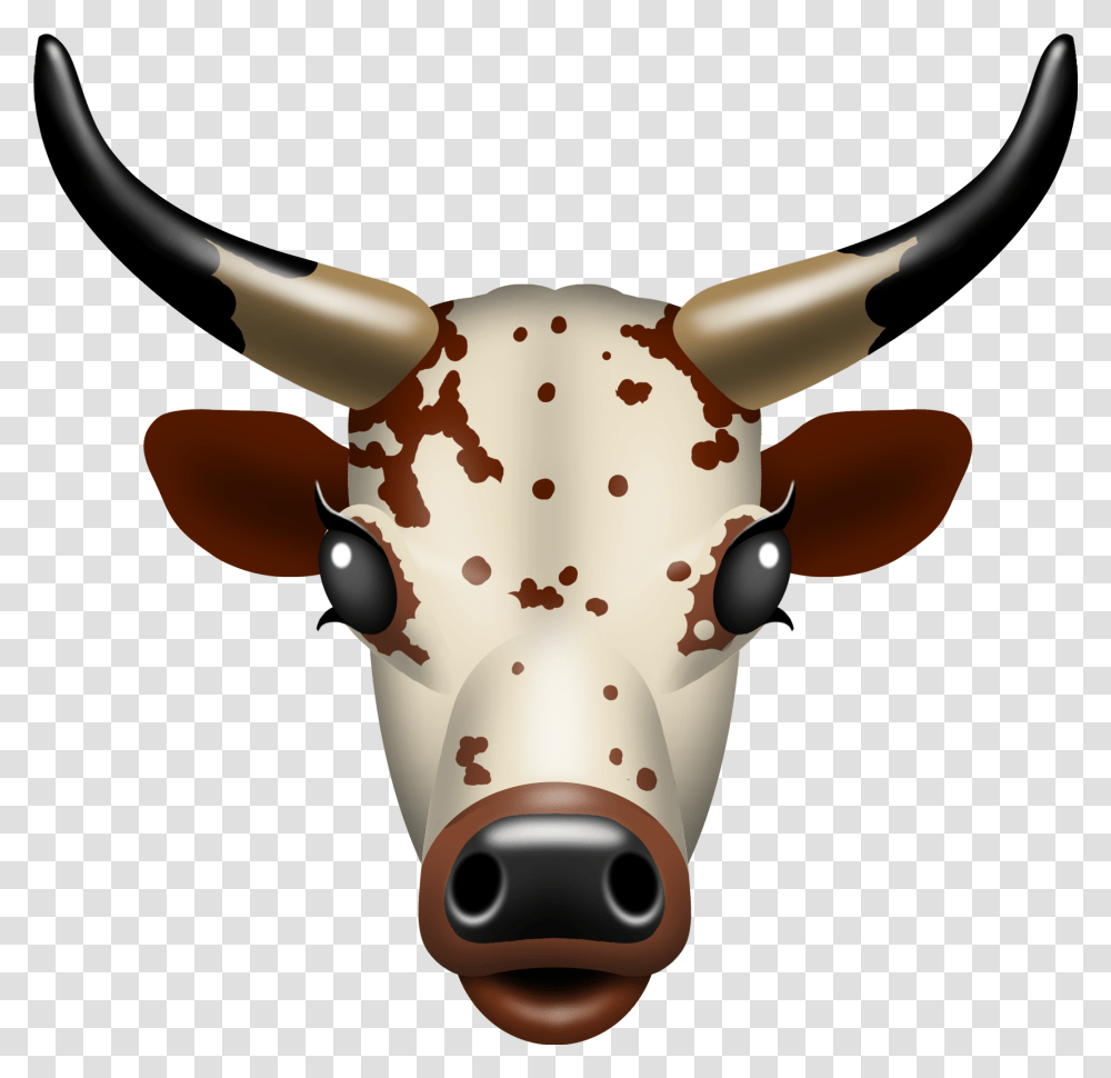 Texas Longhorn Nguni Cattle South Africa Emoji Cattle, Mammal, Animal, Bull Transparent Png