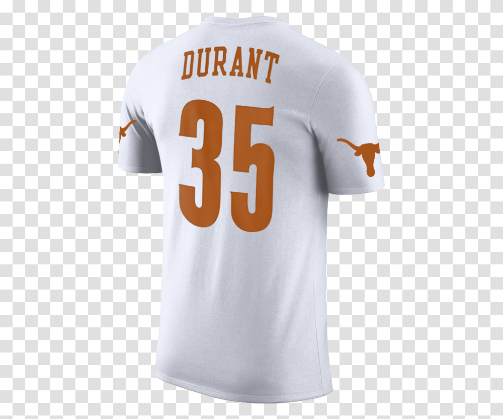 Texas Longhorns Kevin Durant Future Star T Shirt White, Clothing, Apparel, Text, Jersey Transparent Png