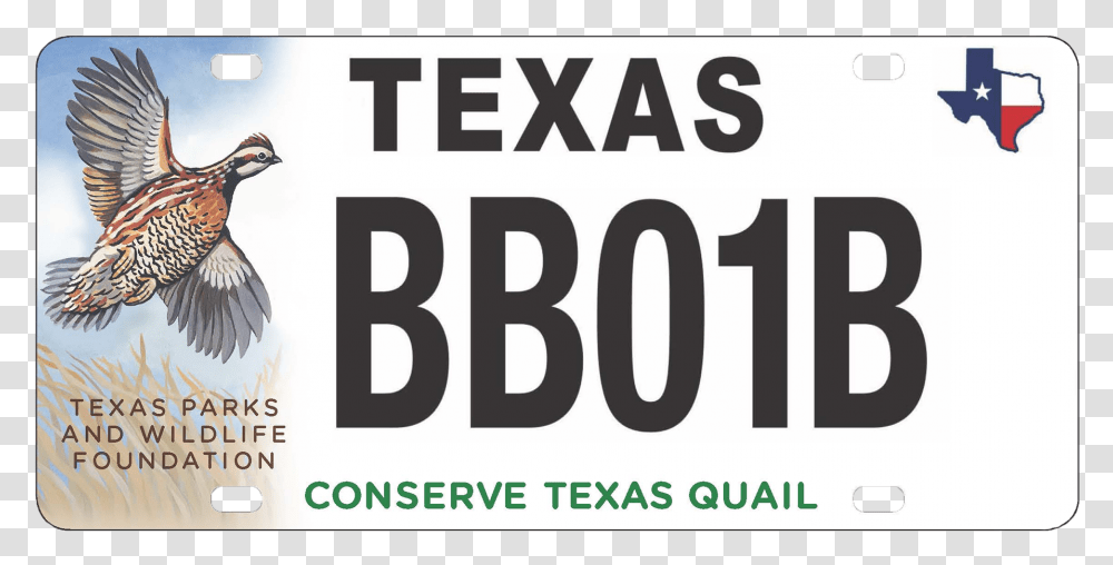 Texas Parks And Wildlife Foundation Texas License Plates, Number, Bird Transparent Png