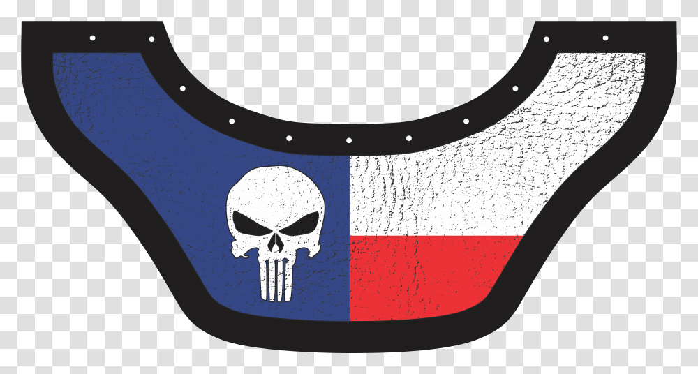 Texas Punisher Bottom Bib Punisher Skull, Label, Text, Glass, Alcohol Transparent Png
