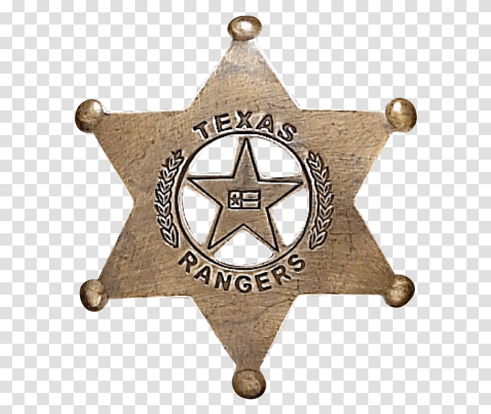 Texas Rangers Badge Sherif Star, Logo, Trademark, Cross Transparent Png
