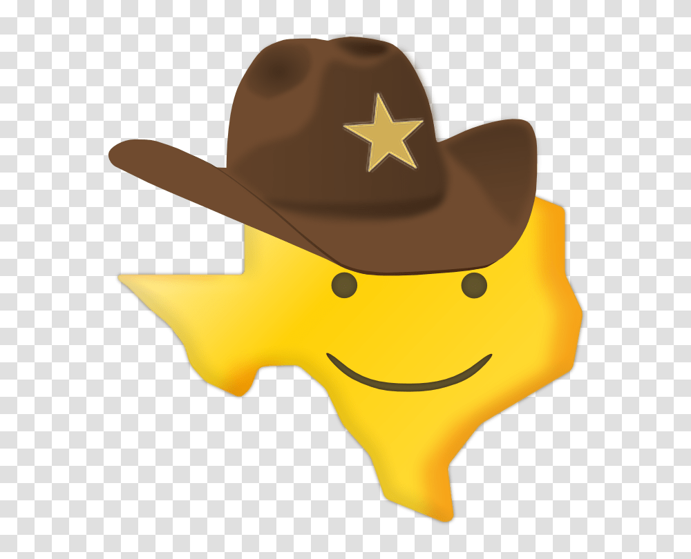 Texas Smiley Cowboy Emoji Sticker Texas Emoji, Apparel, Hat Transparent Png