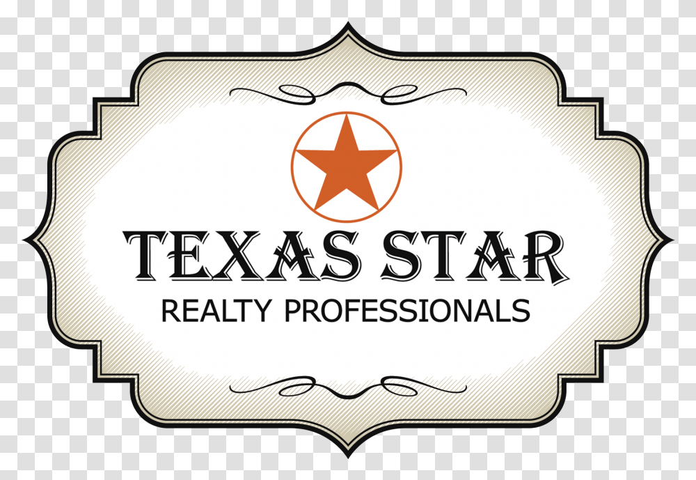 Texas Star Realty Professionals Real Estate Services For Label, Symbol, Star Symbol, Text, Logo Transparent Png