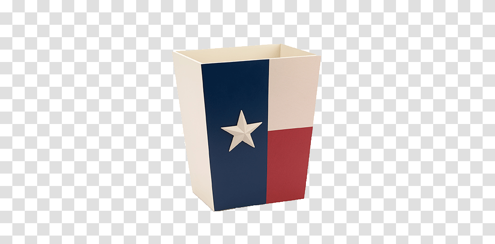 Texas Star Wastebasket Avanti Linens, Box, Star Symbol, Carton, Cardboard Transparent Png