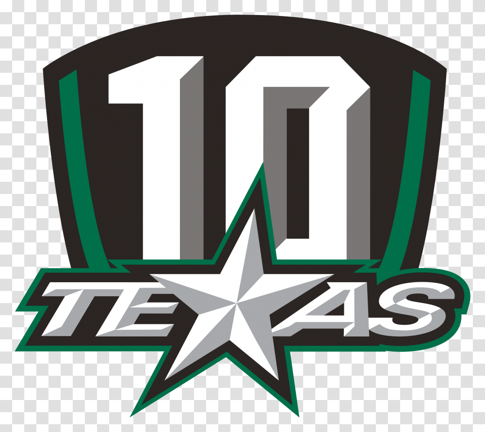 Texas Stars Logo 10th Anniversary Logo Design Clipart Texas Stars 10th Anniversary, Label, Text, Number, Symbol Transparent Png