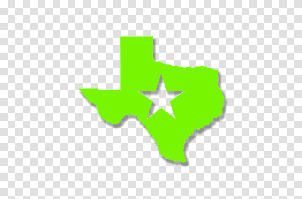 Texas State Outline Statement Wall Art, Star Symbol, Recycling Symbol Transparent Png