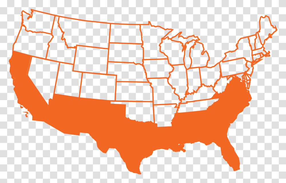 Texas State Outline Us Map With Nebraska Highlighted, Diagram, Plot, Atlas Transparent Png