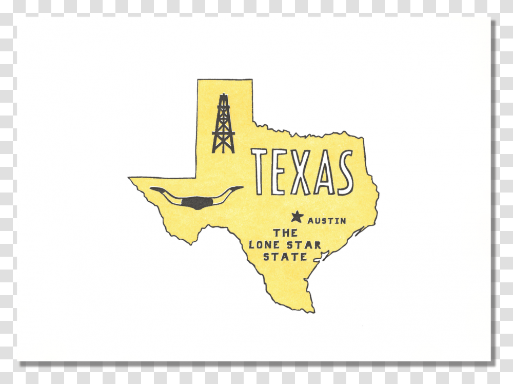 Texas State Print Map, Plot, Diagram Transparent Png