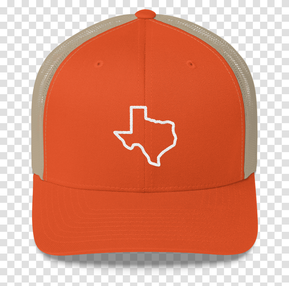 Texas Trucker Hat Orange & Khaki Baseball Cap, Clothing, Apparel, Symbol Transparent Png