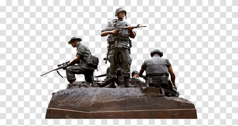 Texas Vietnam Veterans Memorial, Person, Sculpture, Gun Transparent Png