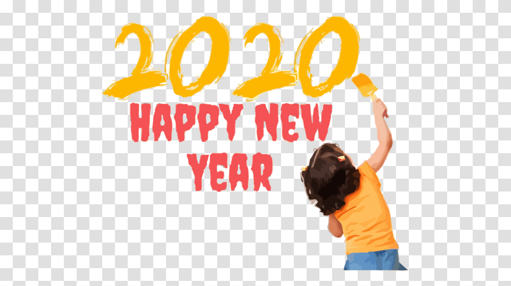 Text Font Happy For New Year 2020 Happy New Year 2020 Hd Wallpaper Download, Person, Alphabet, Leisure Activities, People Transparent Png